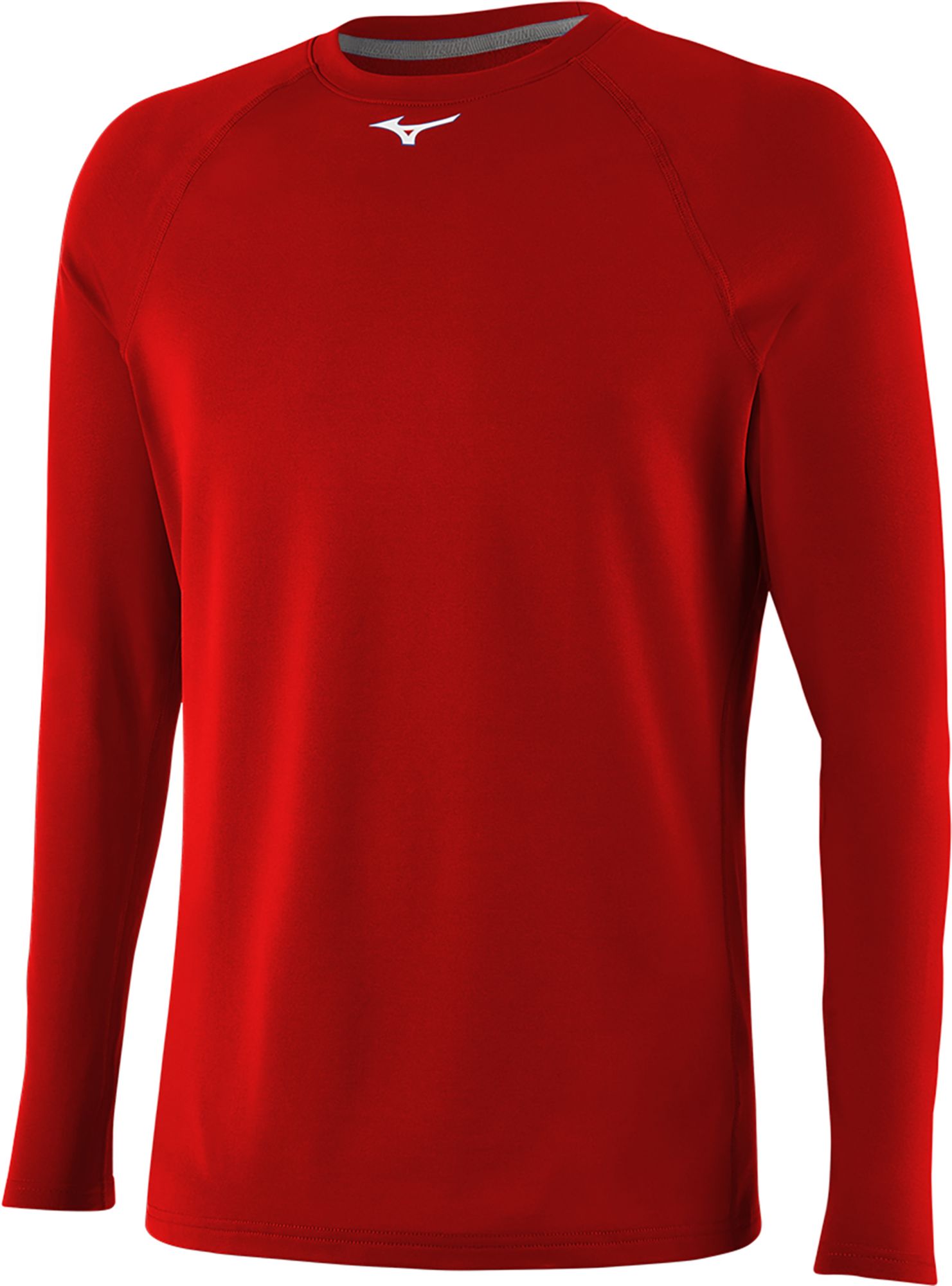 Mizuno Boys' Thermo Compression Long Sleeve Shirt, Small, Red