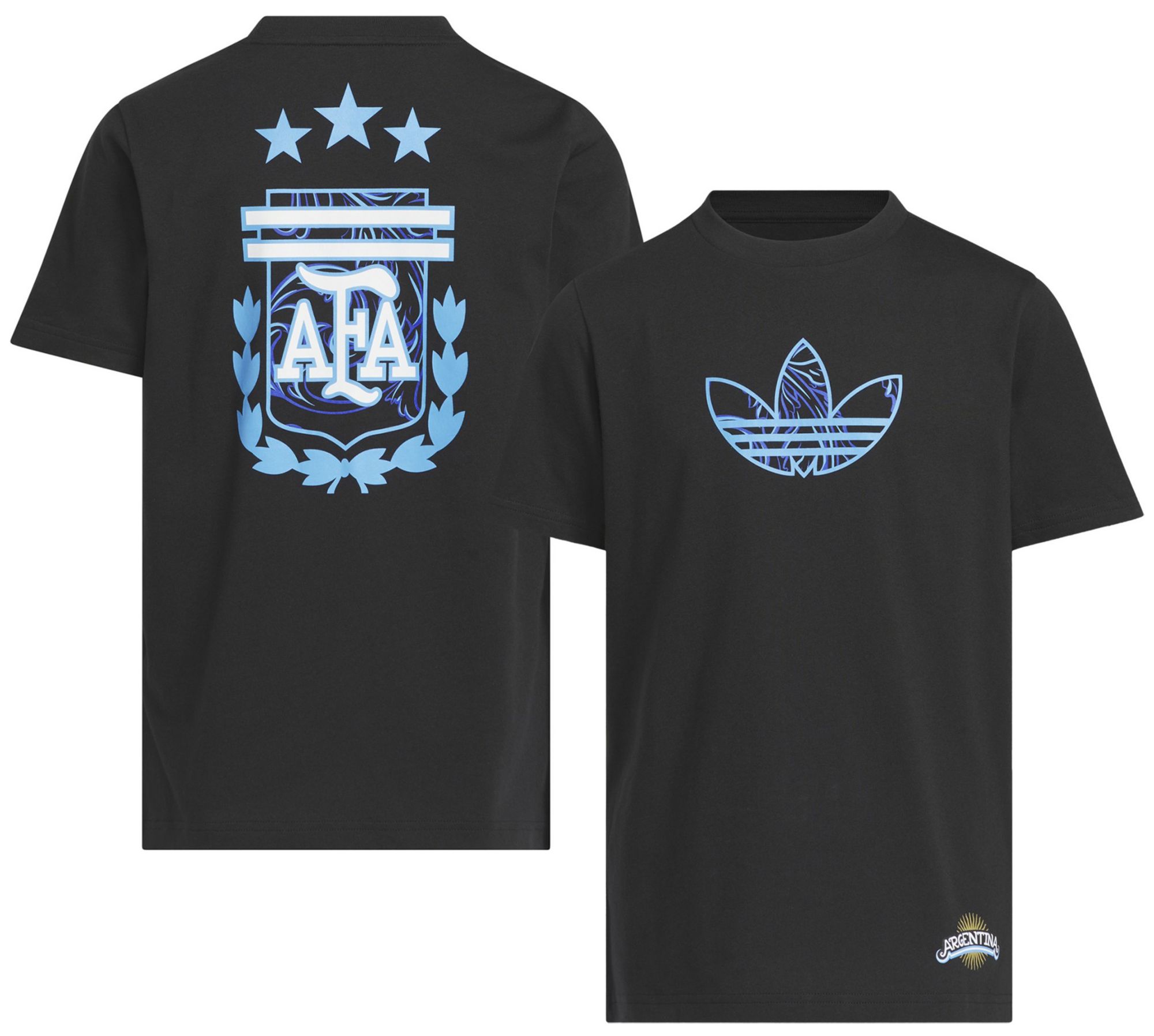 adidas Youth Argentina Black 2026 Away T-Shirt, XL