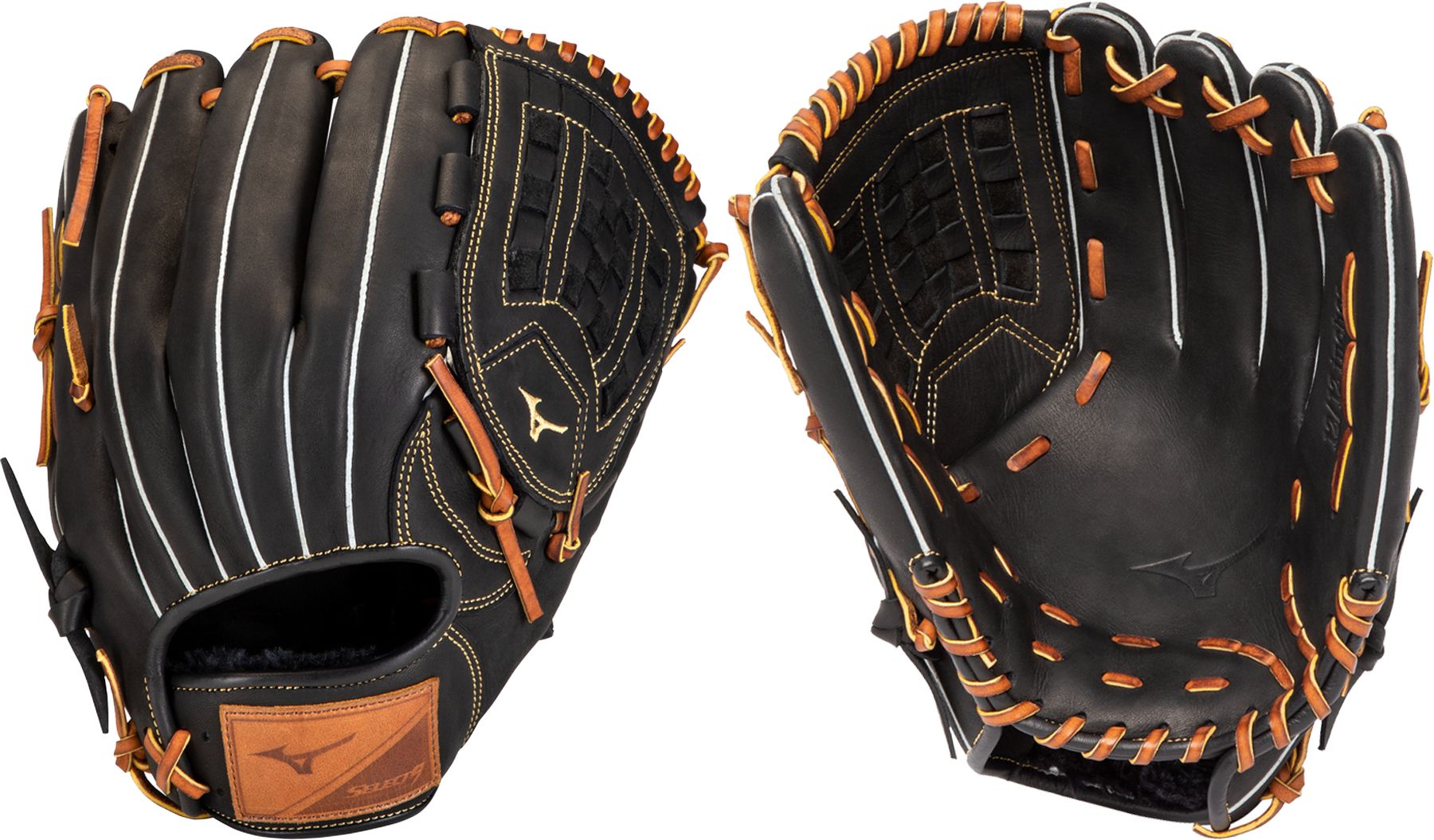 Mizuno 12'' Select 9 Series Glove, Kids, Black/Brown
