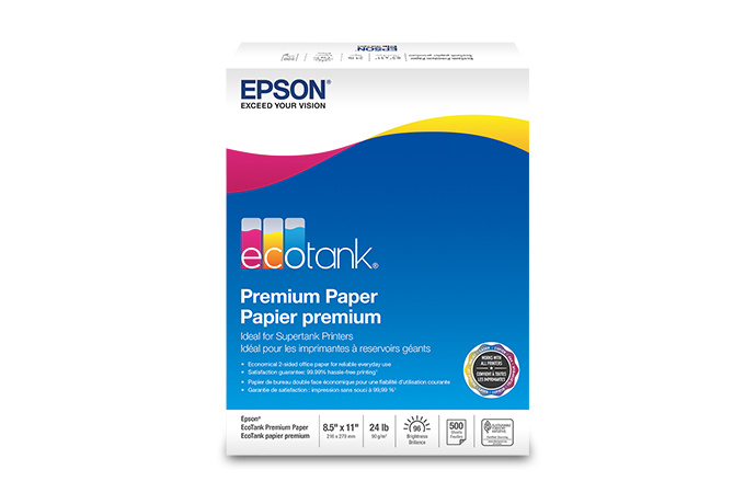 Epson EcoTank Premium Paper, 8.5" x 11", 500 sheets