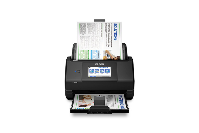 Epson WorkForce ES-580W Wireless Duplex Touchscreen Desktop Document Scanner