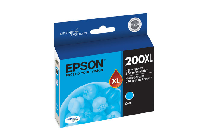 Epson 200XL, Cyan Ink Cartridge, High