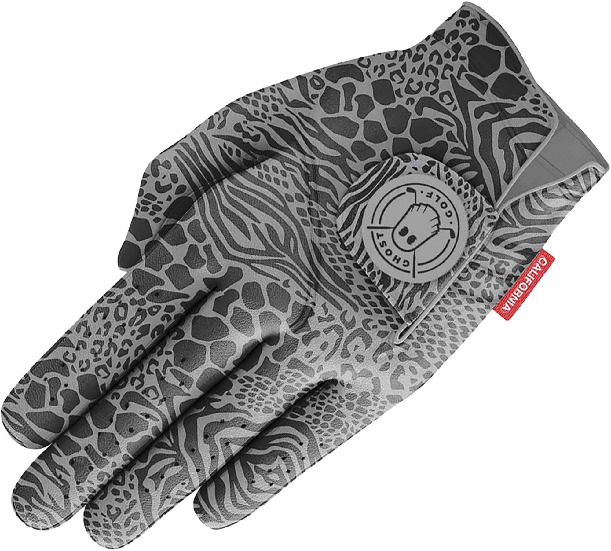 Ghost Golf Women's Glove, Small, Snow Leopard White