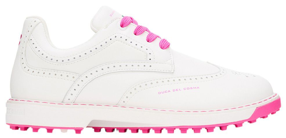 Duca del Cosma Women's Tuscania Golf Shoes, Size 9, White/Knockout Pink