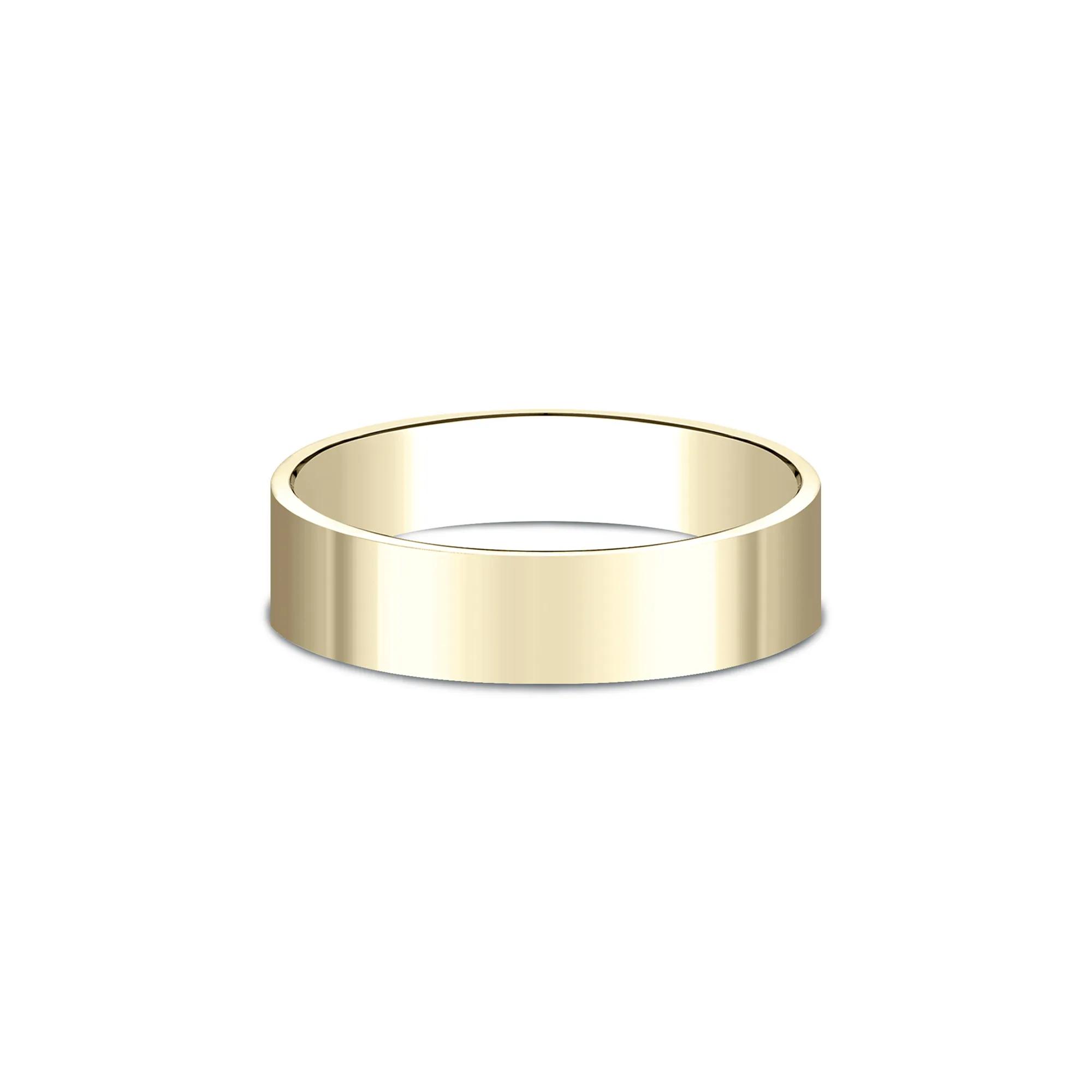 Flat Plain Wedding Band Ring | 14K Yellow Gold | Size 6 | 6mm | Helzberg Diamonds