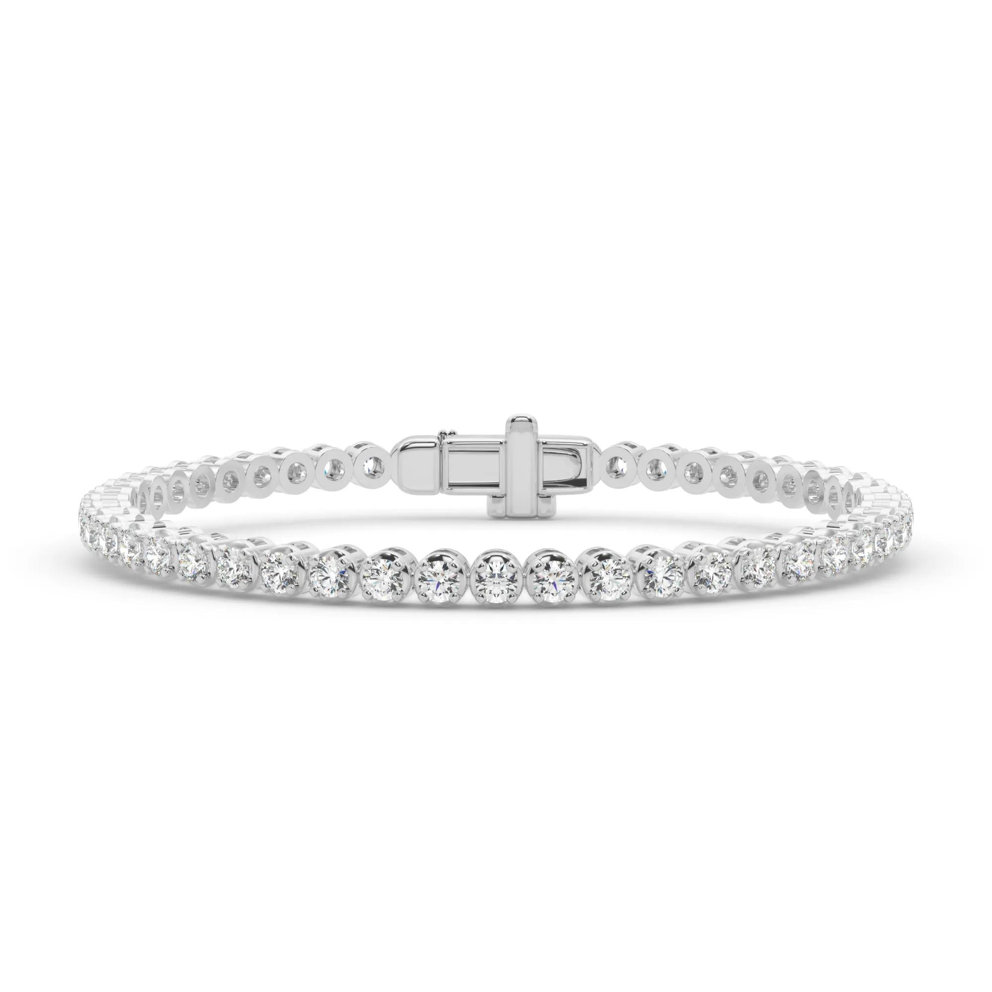 5 5/8 ct. tw. Diamond Tennis Bracelet | 10K White Gold | Size 2.00mm | Helzberg Lab Grown Diamonds