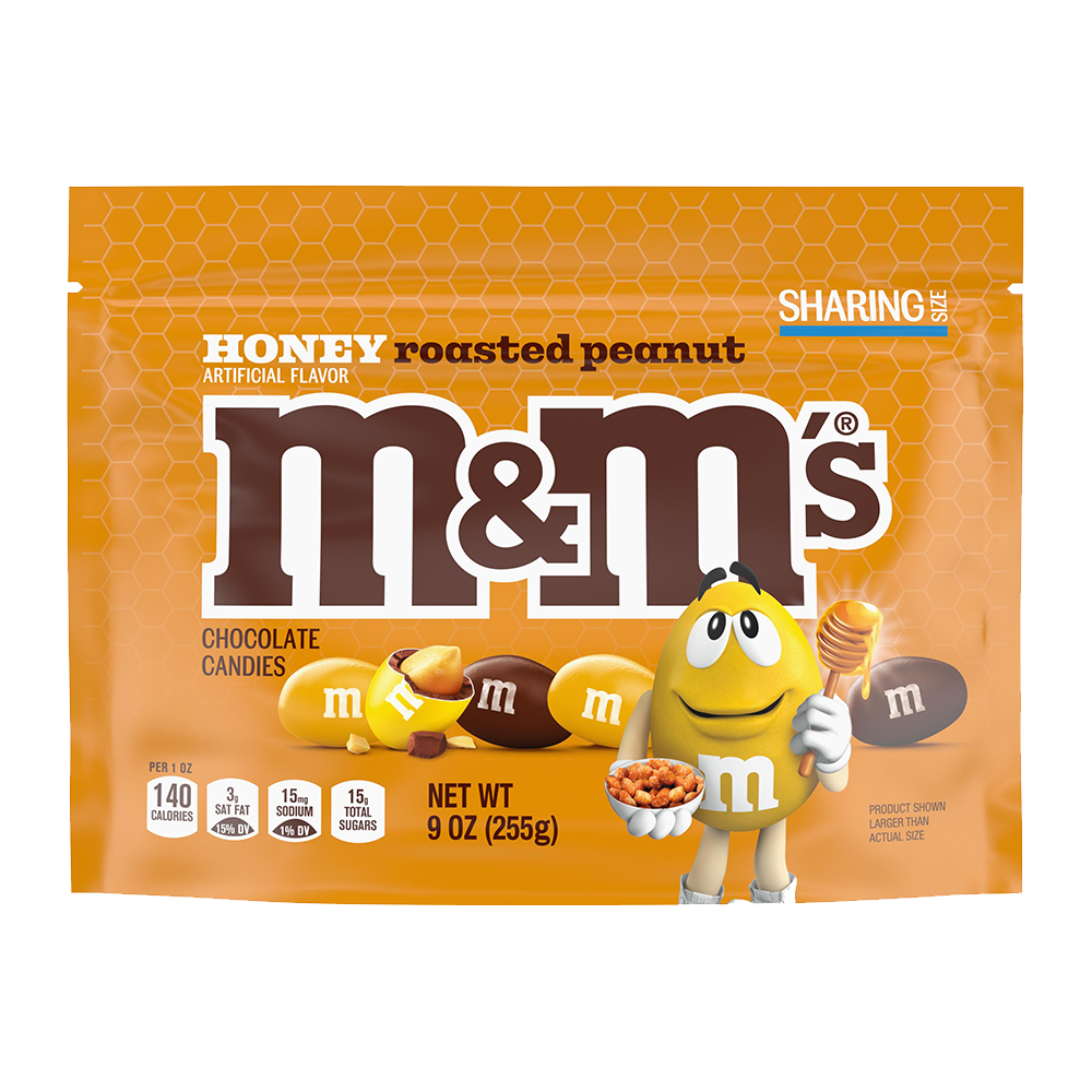 honey roasted peanut milk chocolate candy, 9.0oz