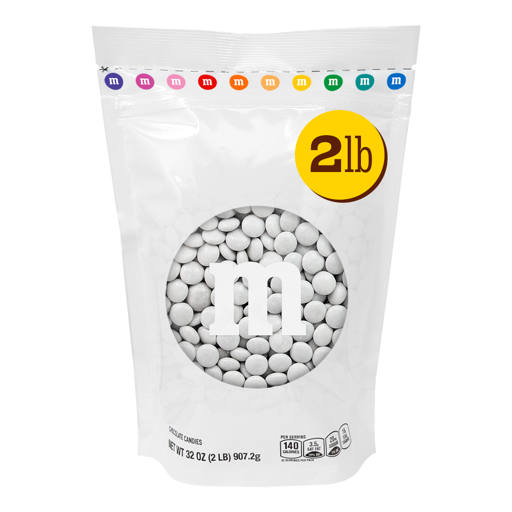 white M&M'S bulk candy
