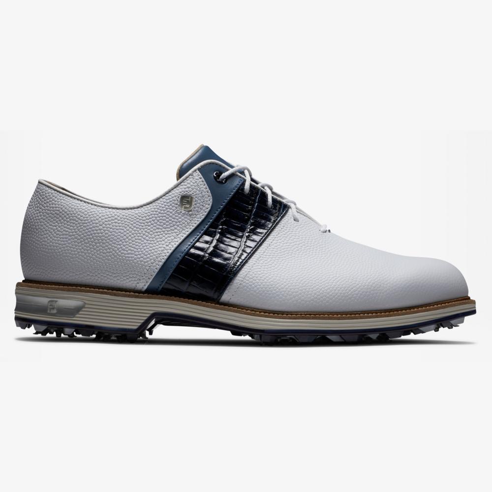 Premiere Series - Packard Men's Golf Shoe, White/Navy/Blue, 9 XW - FootJoy Spiked