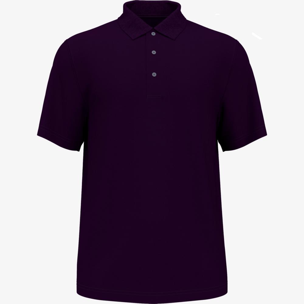 Boys Airflux Solid Golf Polo, Plum Short Sleeve Top