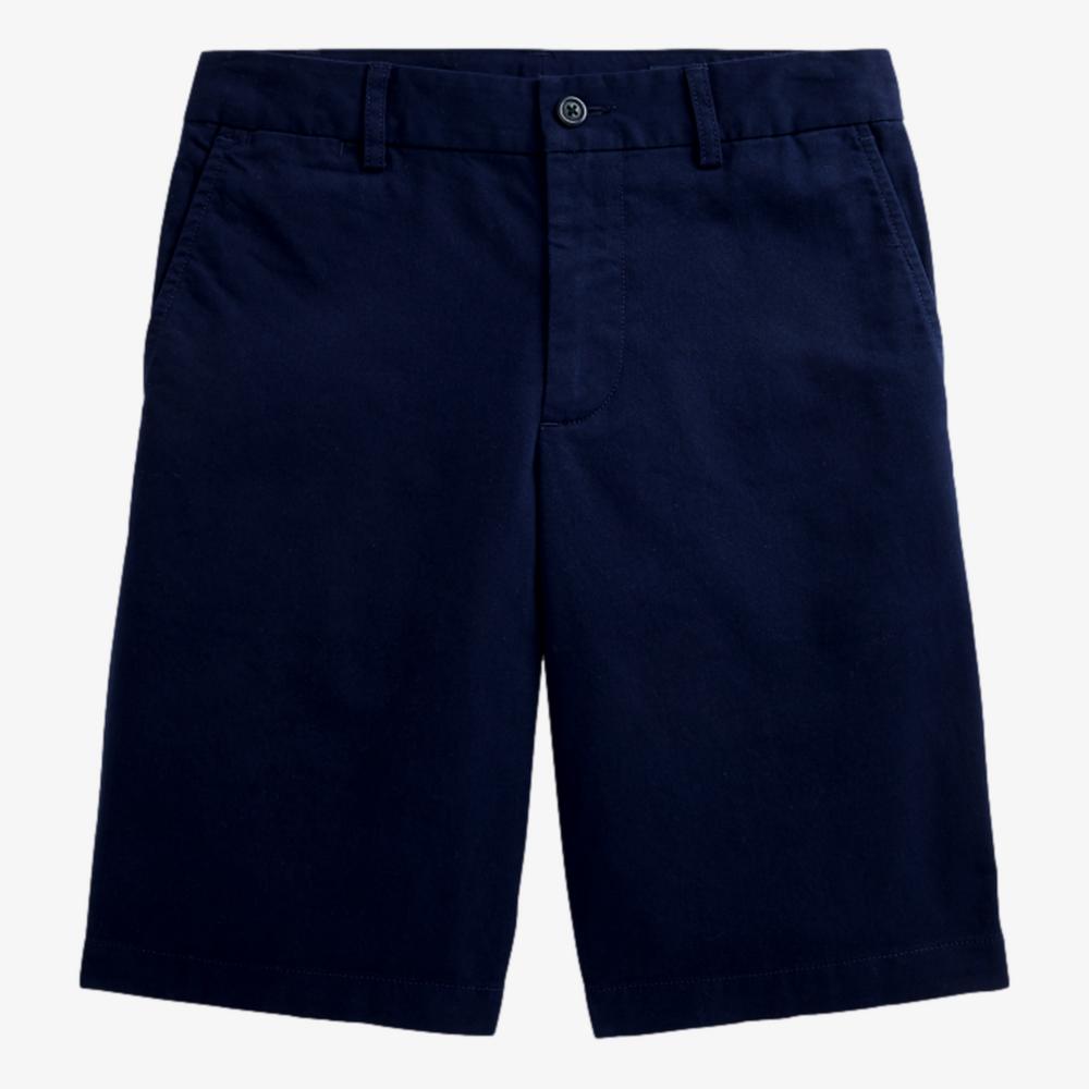 Polo Ralph Lauren Boys Stretch Twill-Flat Front Short, Navy, 10