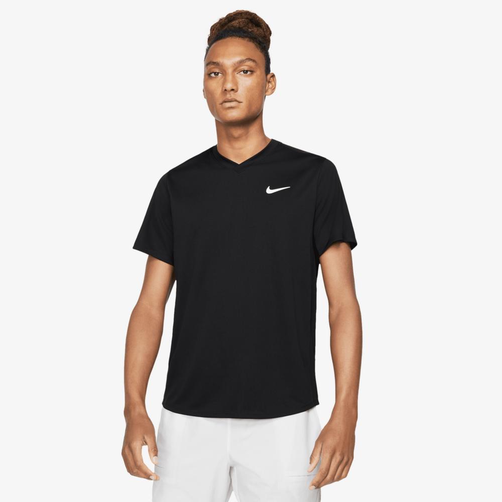 NikeCourt Dri-FIT Victory Men's Tennis Top, Black Short Sleeve Top