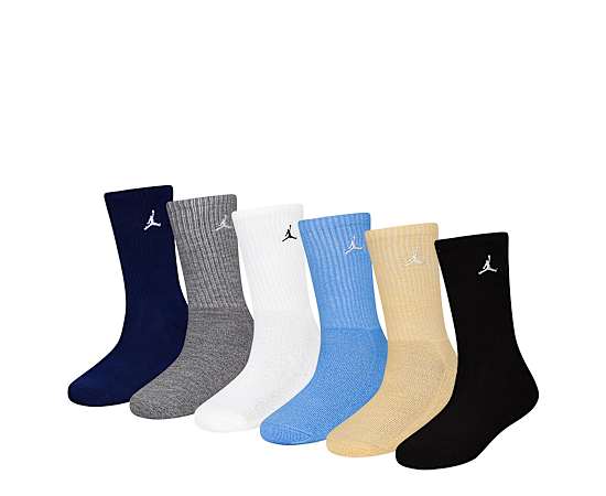 Jordan Boys Medium Everyday Essentials Crew Socks 6 Pairs